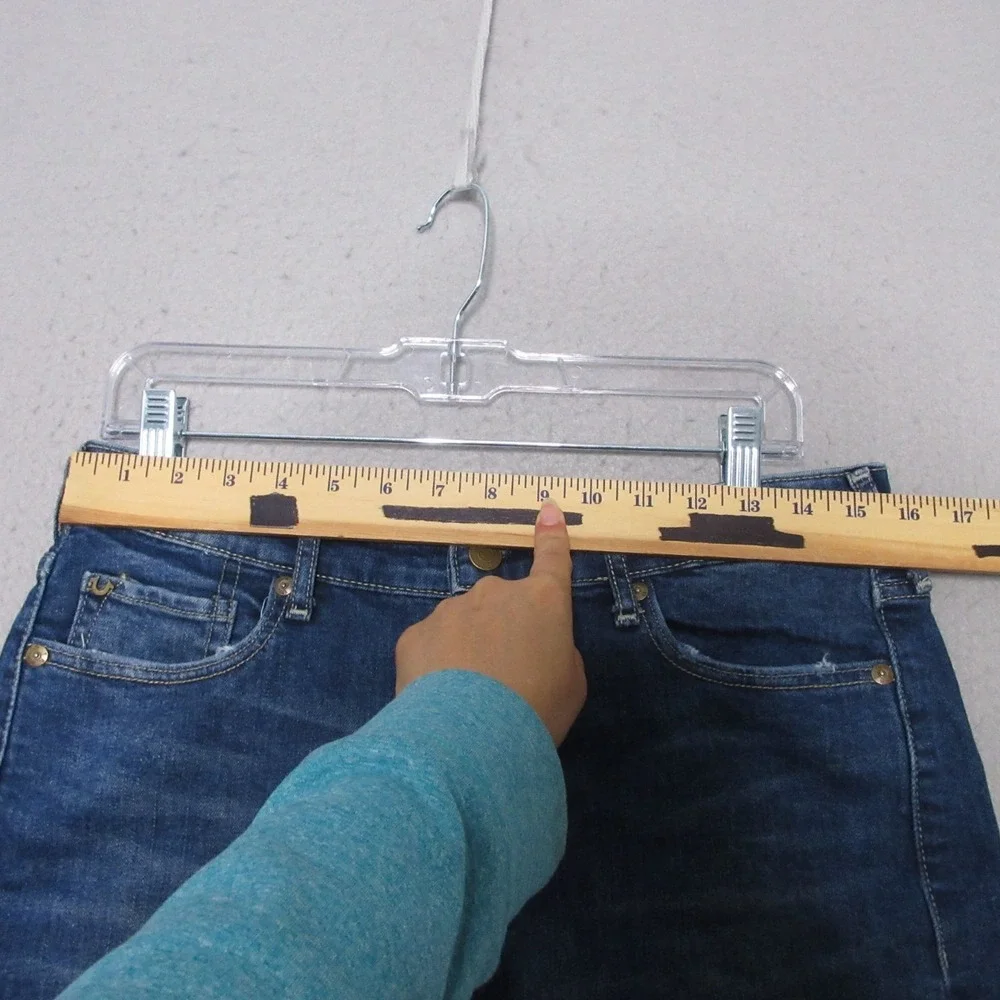 True Religion Jean Shorts Women 33 Jennie Curvy High Rise Cuff‎ Fray Hem Comfort